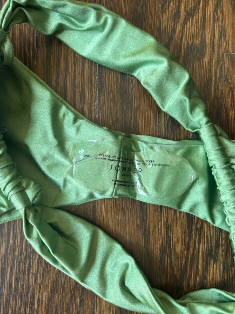 Sommer Swim Green Bikini Set | Ruched Underwire Top & Bottom | Size S | NWT - Picture 5 of 7
